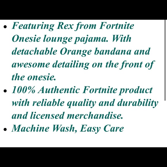 SOLD OUT!l🔥 NWT! Men’s Onesie Pajama or Costume Green Epic Games Fortnite Rex - Picture 8 of 8